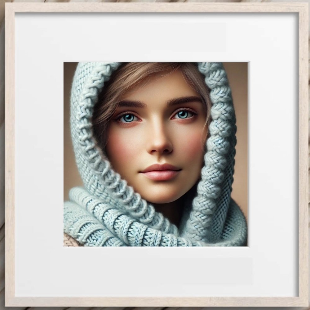 Scarf Hoodie with scarf Knit Scarf Beanie Handmade Knitting Hats knitted Scarves